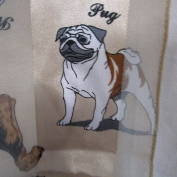 Scarf with Dogs-20"x20” Boxer, Poodle, Pug, Doxie, Dalmation and Others - Picture 9 of 9